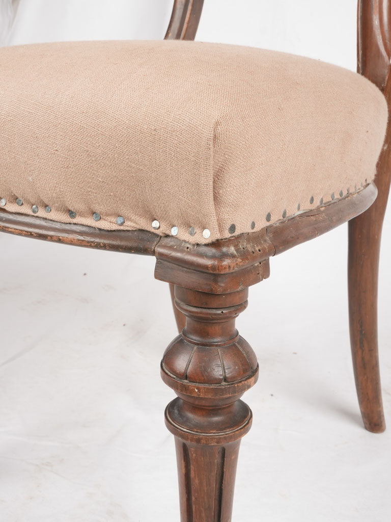 Historical French vintage linen dining seating