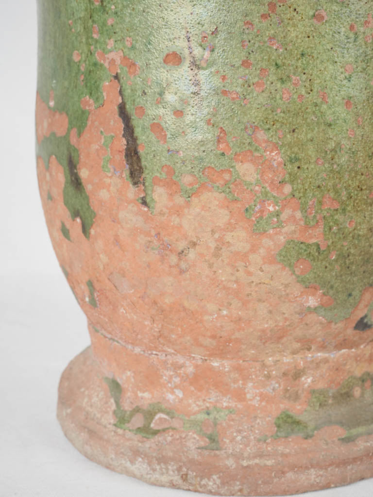 Provenance-inspired weathered olive jar