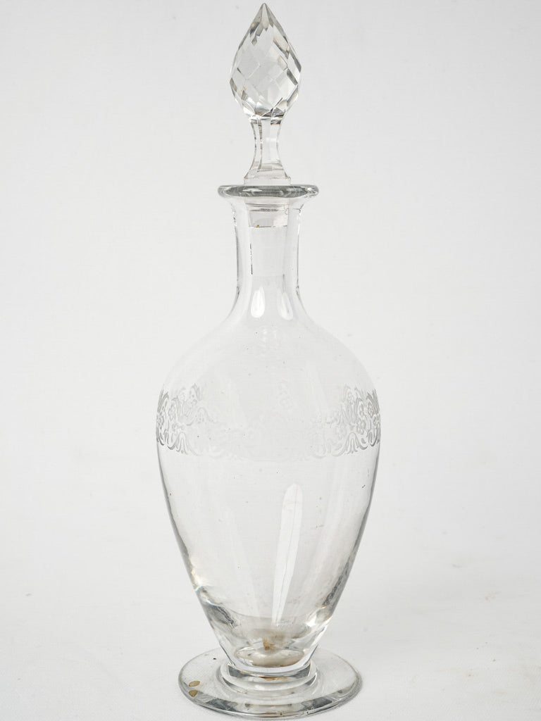 Antique French crystal liqueur decanter