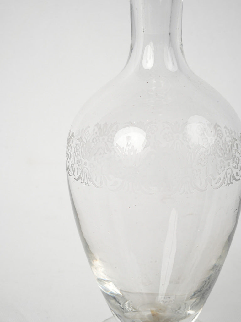 Delicate 19th century glass liquor vessel