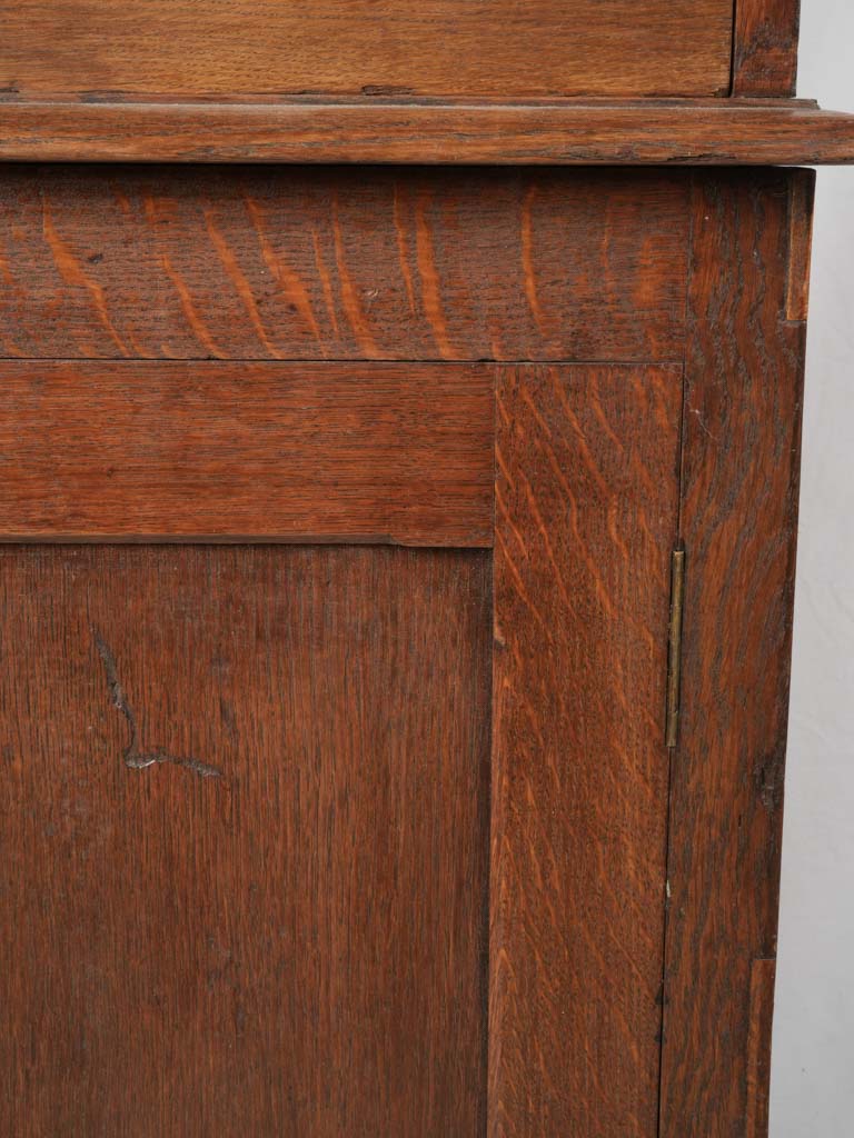 1930s French Oak Aperitif Table w/ Glazed Vitrine