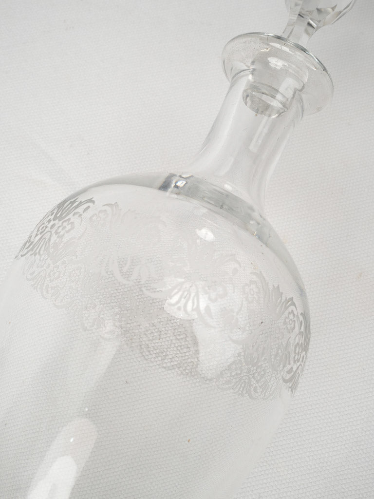 Intricate crystal liqueur carafe