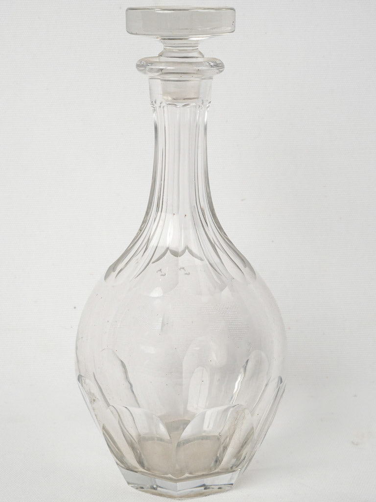 Vintage French bistro glass wine decanter