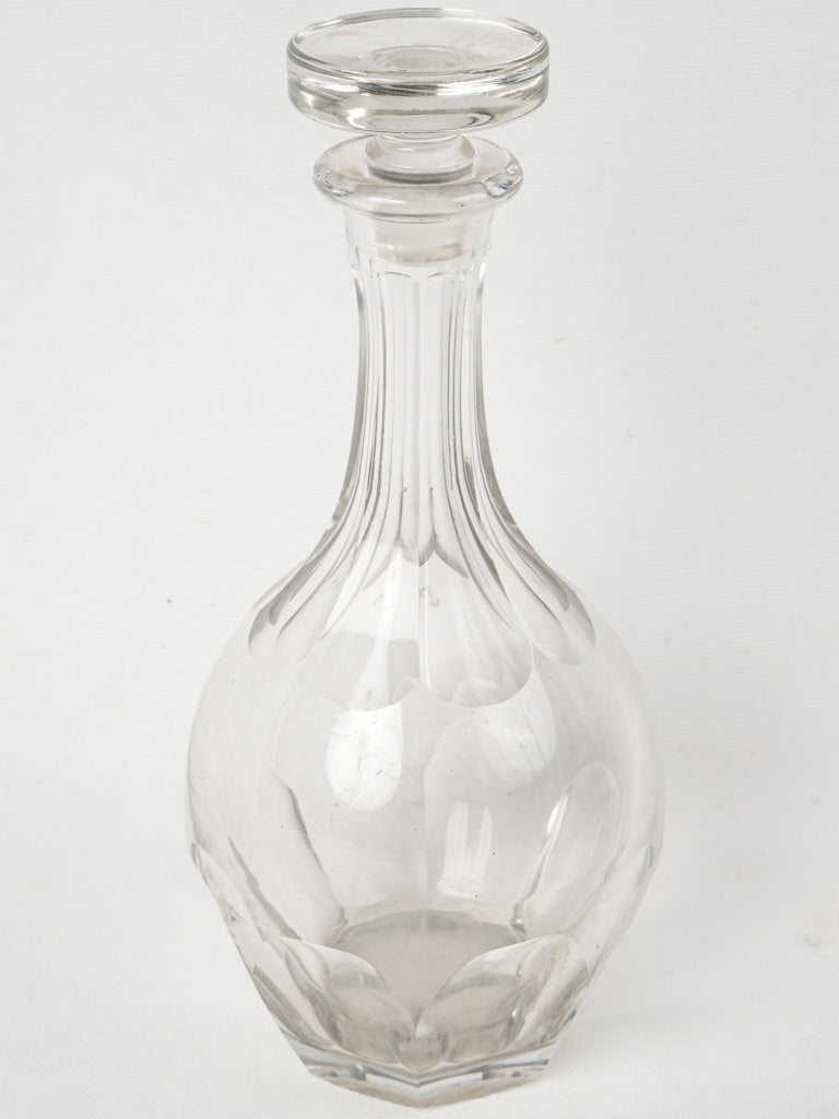 Antique faceted glass bistro decanter