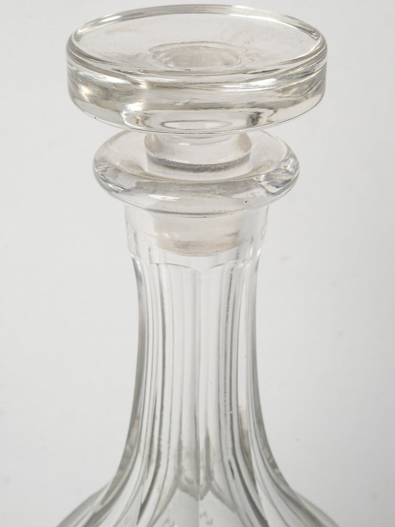 Classic 1900s clear glass decanter