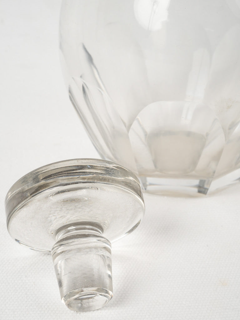 Retro French faceted glass decanter