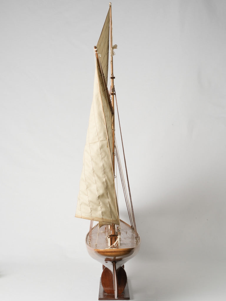 Elegant, vintage French model yacht