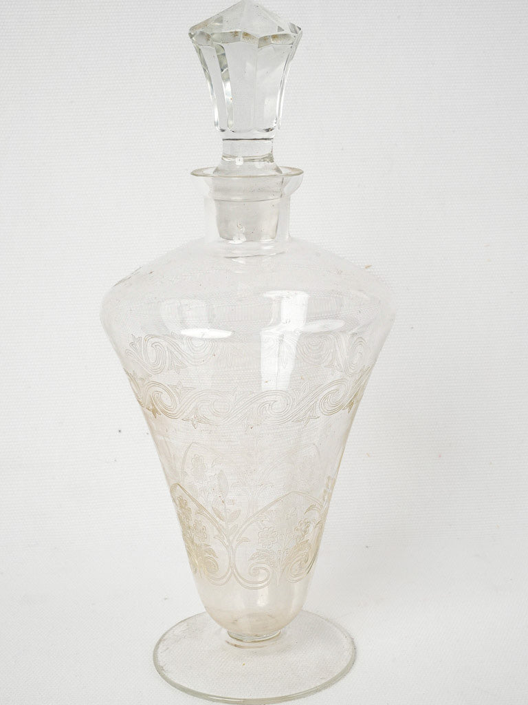 Antique French crystal liqueur decanter