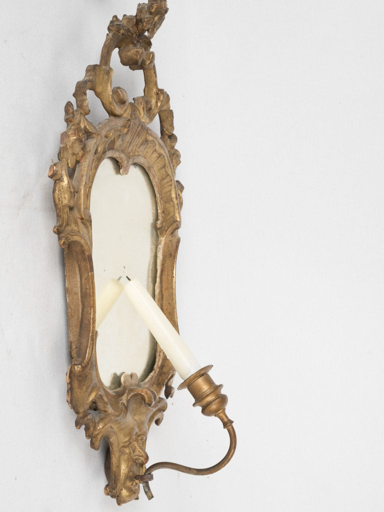 Elegant Gilded Louis XV Sconces