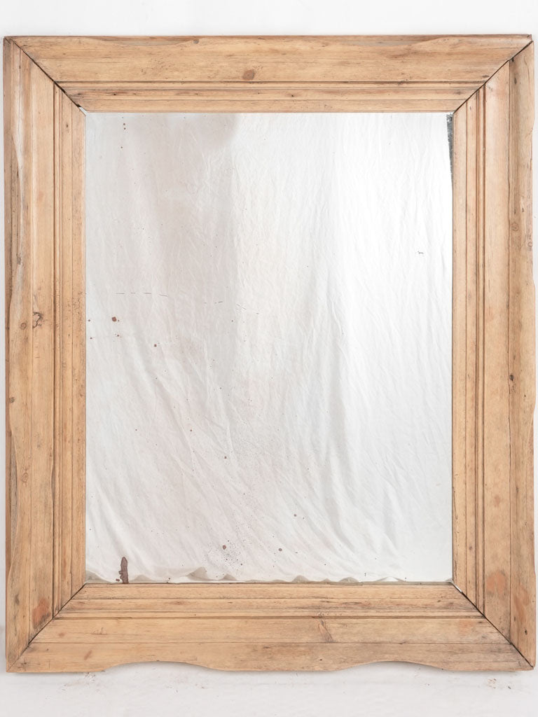 Vintage French oak-framed mirror