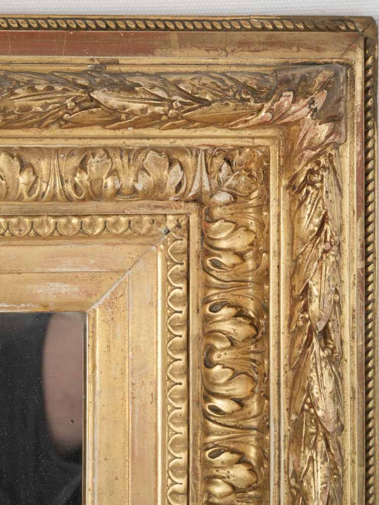 Luxurious gold leaf Louis XVI mirror