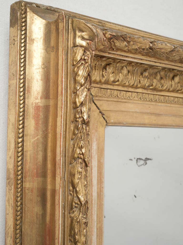 Neoclassical laurel motif wall mirror