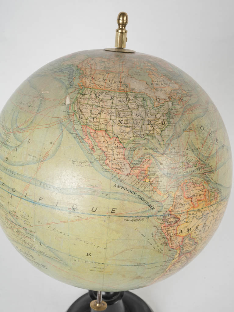 Brass Napoleon III antique globe