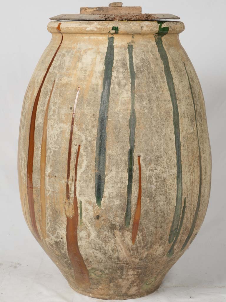 Rustic ceramic storage jar France