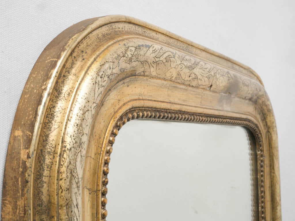 Gilded, vintage wall mirror