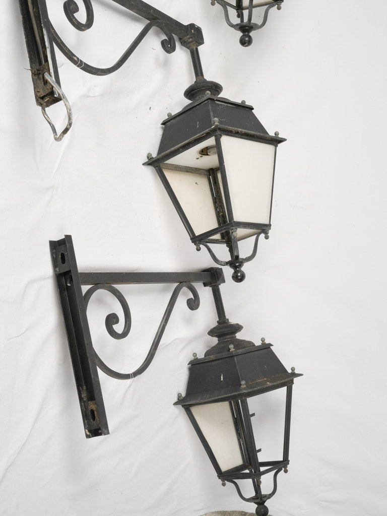 Romantic village outdoor glass lanterns