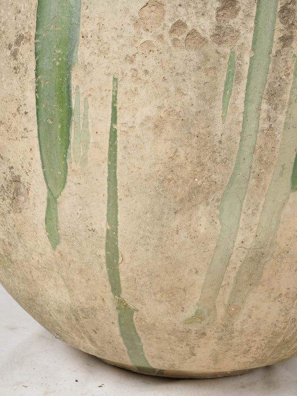 Historical, Provençal-inspired, green-glazed jar