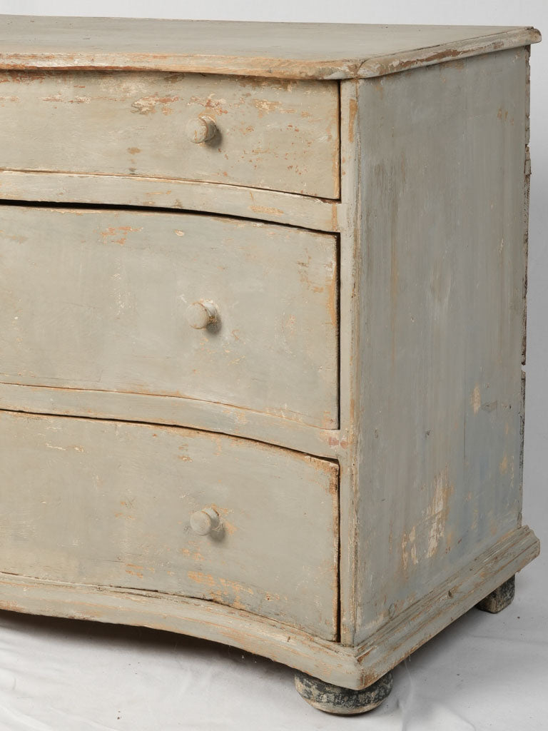 Charming distressed gray living room dresser