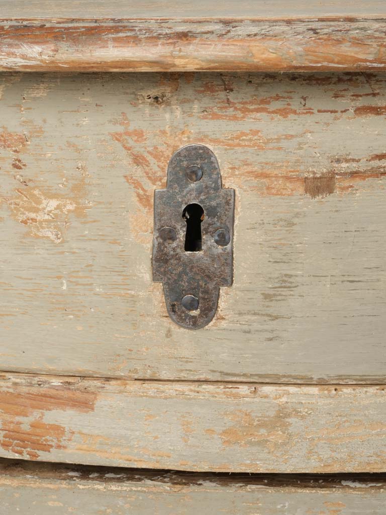 Durable aged antique pinewood commode