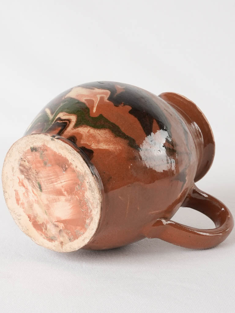 Unique aged glazing artisan jug