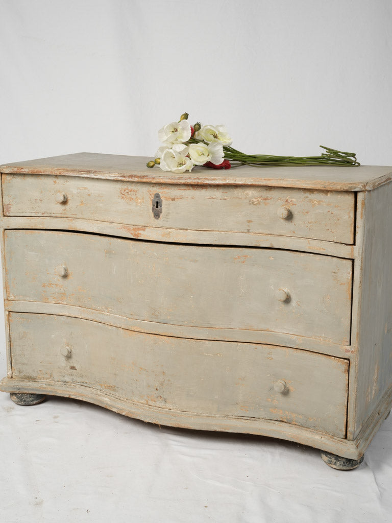 Rustic pinewood gray entryway cabinet