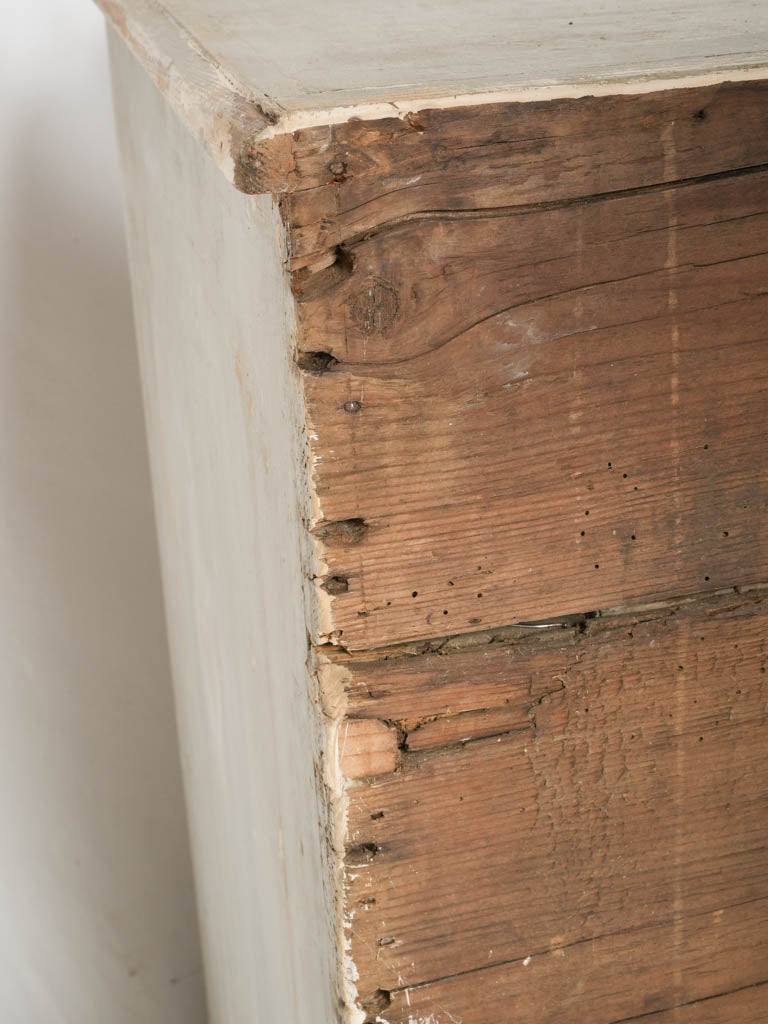 Rustic pinewood aged gray entryway chest