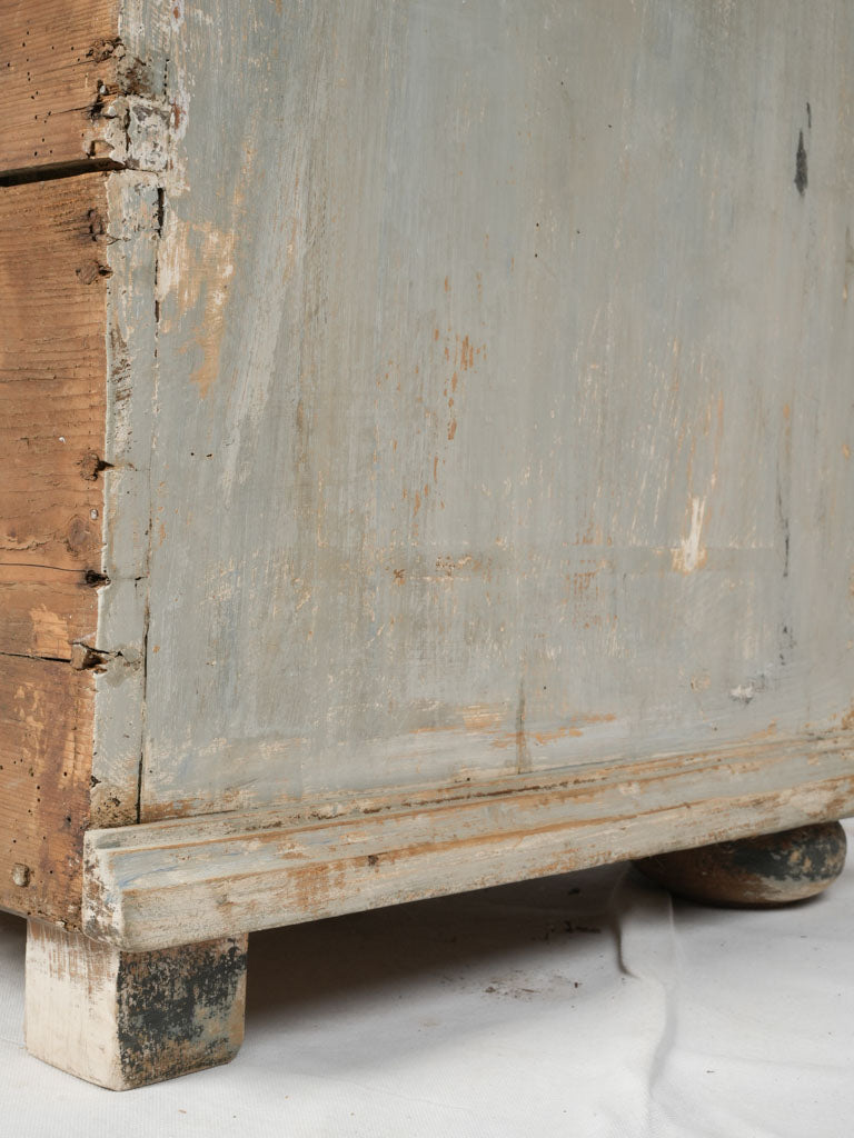 Rustic pinewood aged gray dining room chest