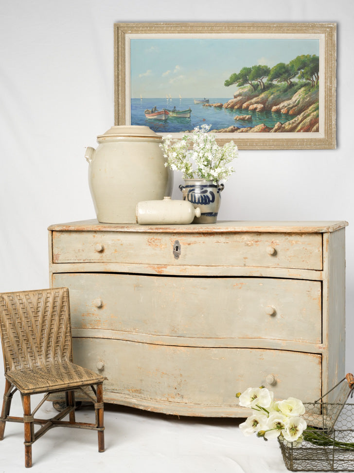 Vintage European curved front dresser