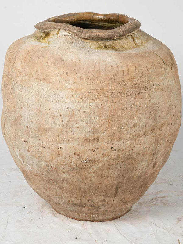 Rare crumpled 16th-century French terracotta jar