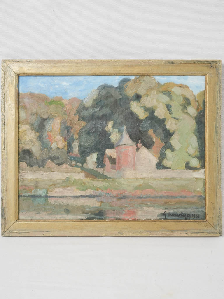 Charming vintage French Impressionist painting