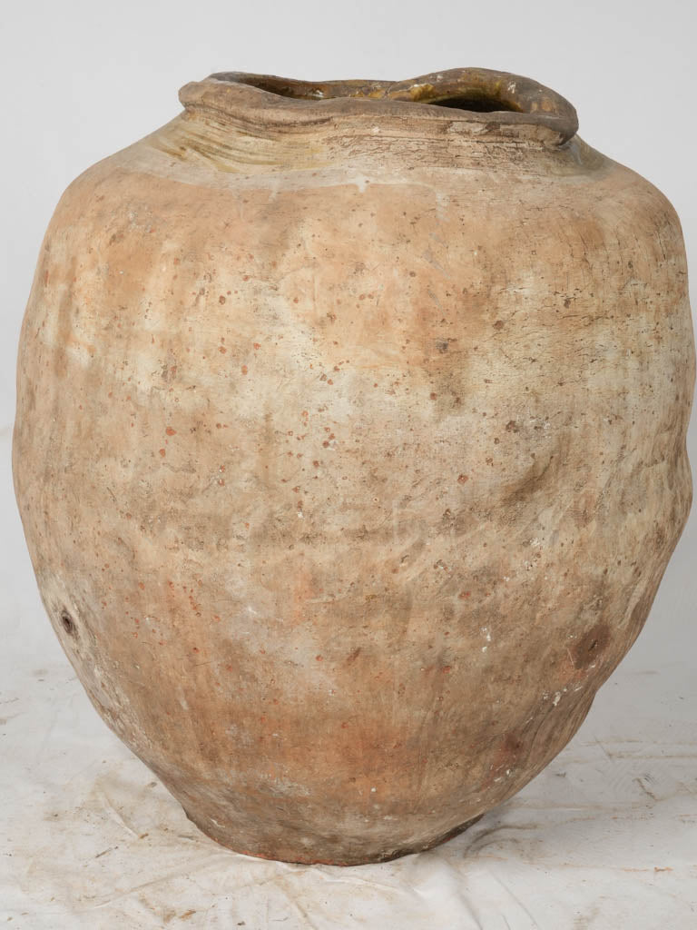 Distinctive collapsed 17th-century terracotta pot