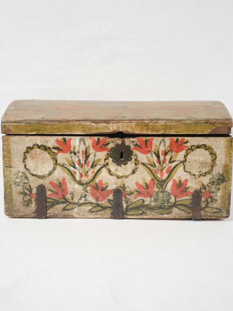 18th-Century French Marriage Chest w/ Floral Motifs