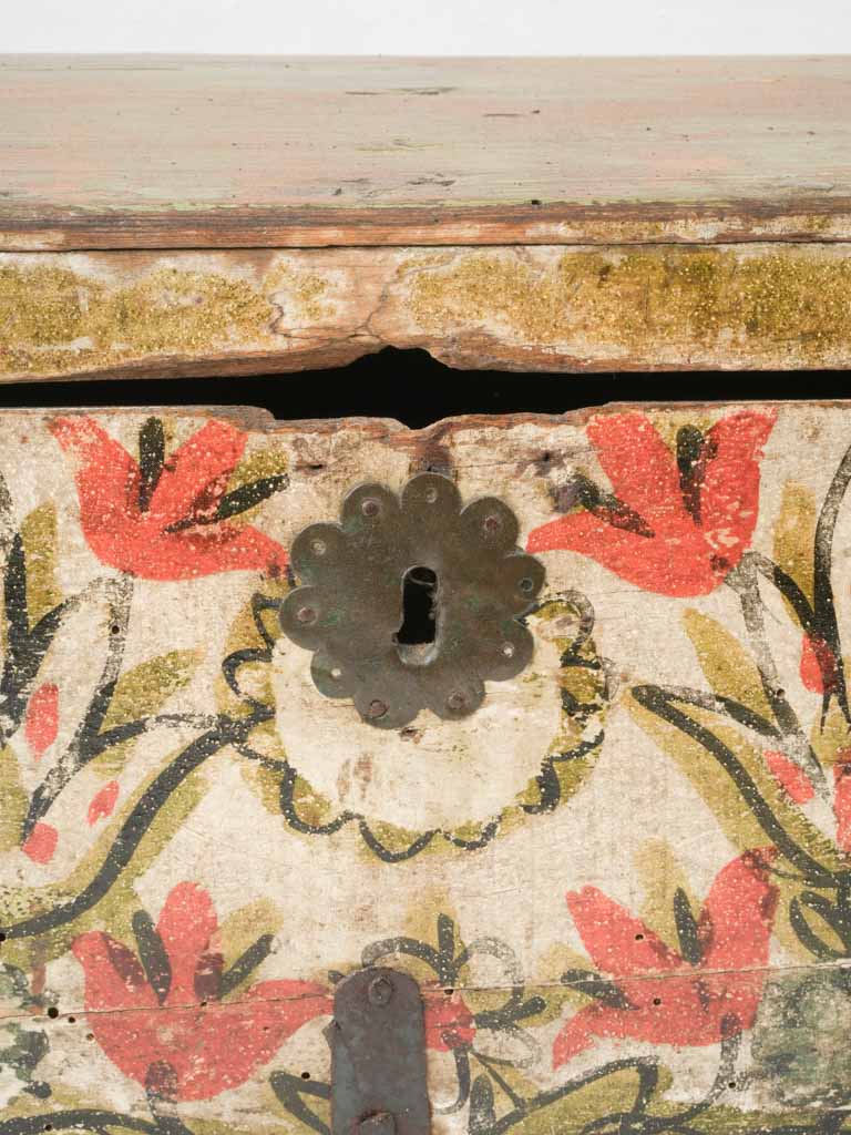 18th-Century French Marriage Chest w/ Floral Motifs