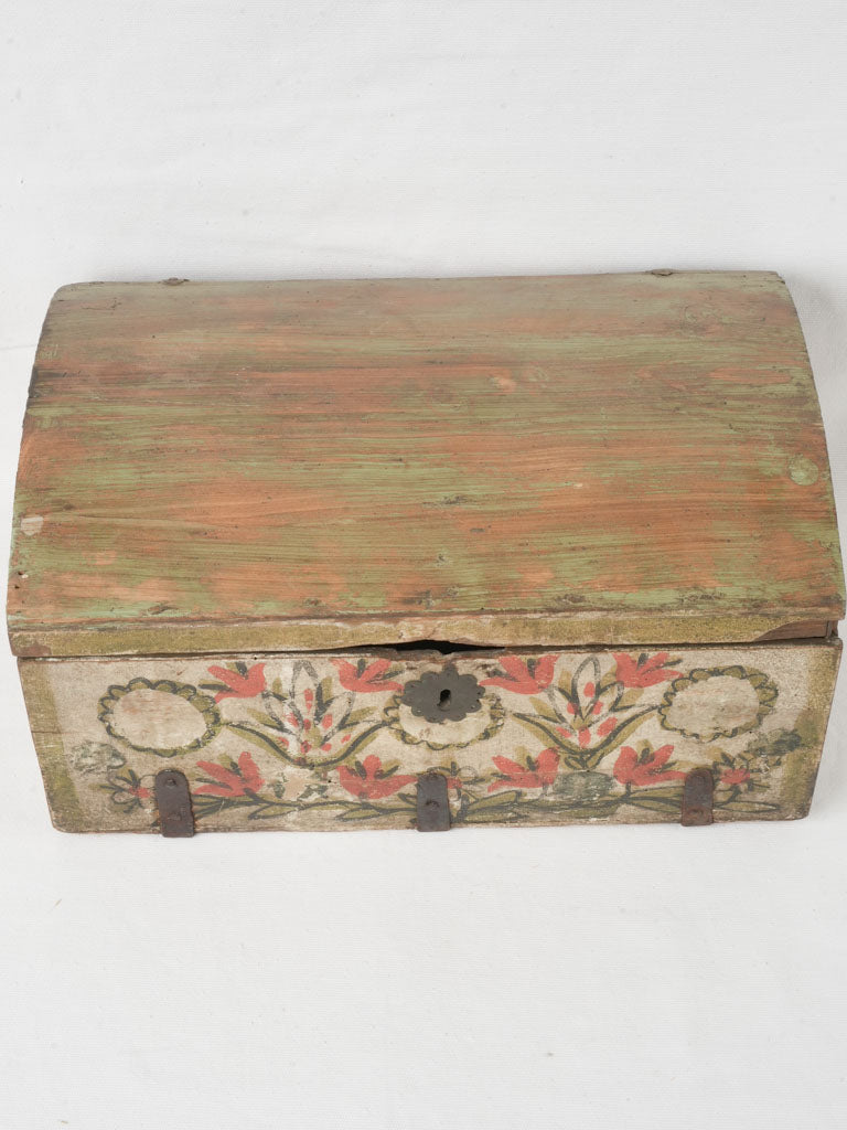 18th-Century French Marriage Chest w/ Floral Motifs