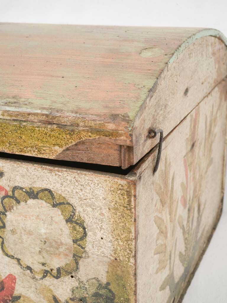 18th-Century French Marriage Chest w/ Floral Motifs