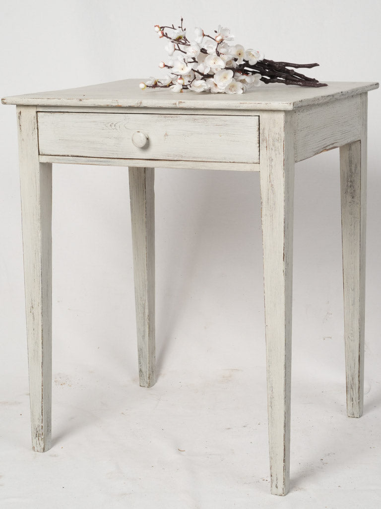 Antique pine side table with drawer