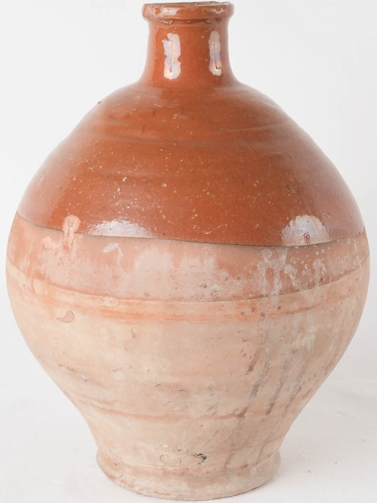 Balloon-shaped glazed terracotta vessel