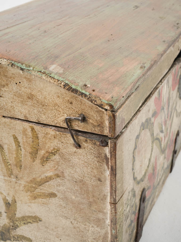 18th-Century French Marriage Chest w/ Floral Motifs