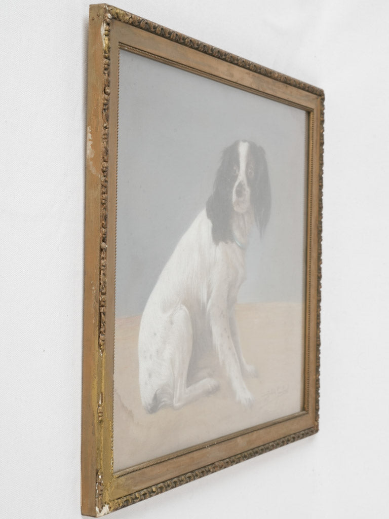 Beloved, water-damaged spaniel artwork