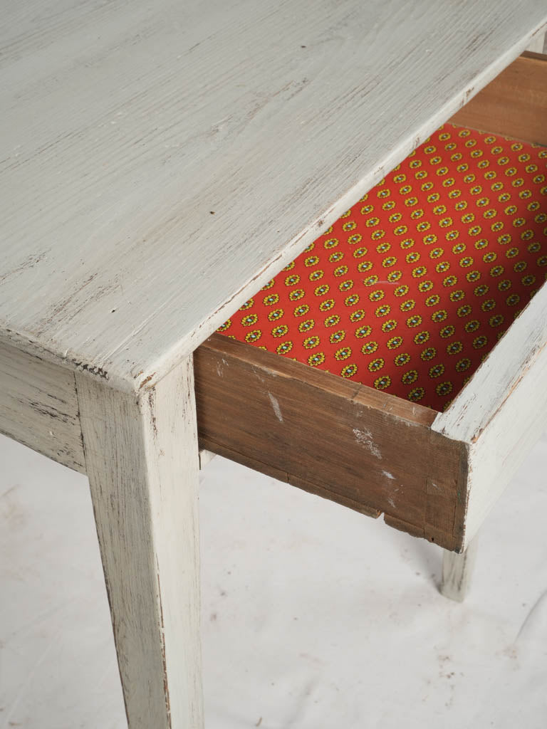 Charming gray patina side table