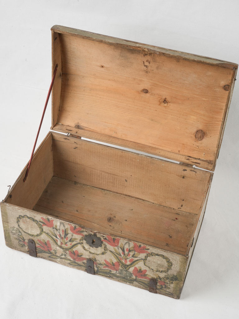 18th-Century French Marriage Chest w/ Floral Motifs