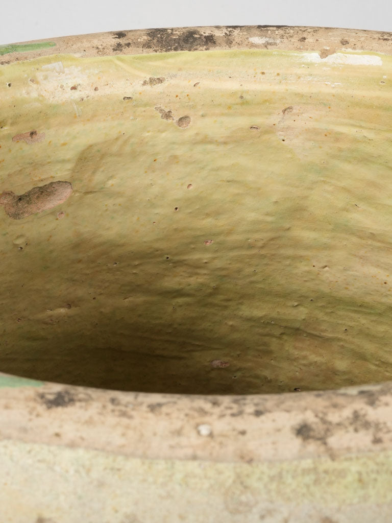 Aged Biot pottery jar with patina