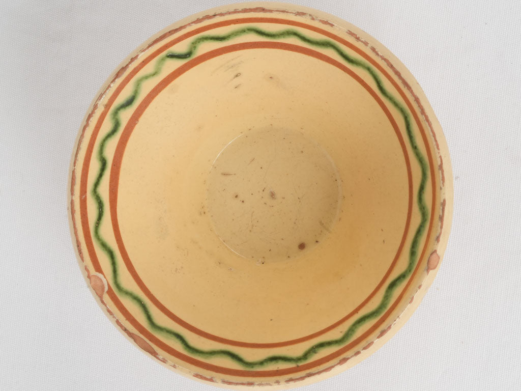 Joyful kitchen antique French ceramic bowl