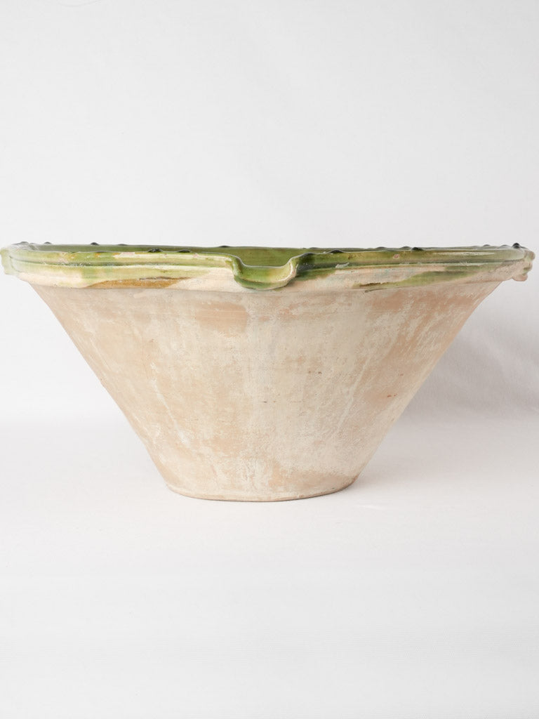 Antique green-glazed terracotta tian bowl