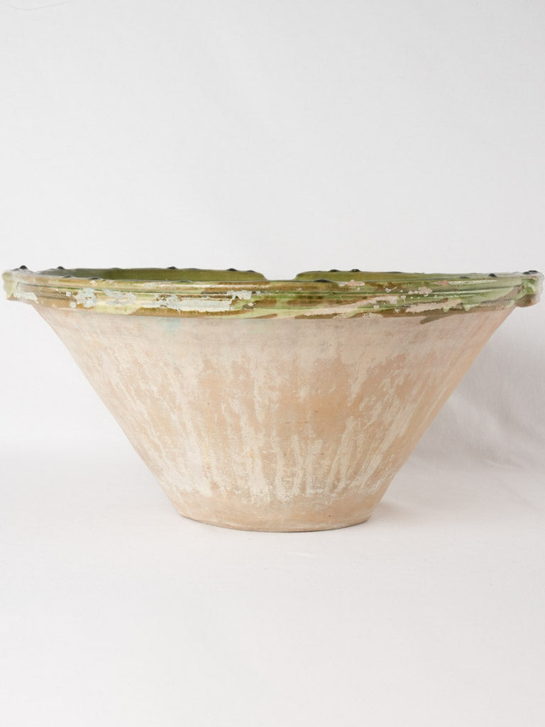 Rare pale-green terracotta washbasin