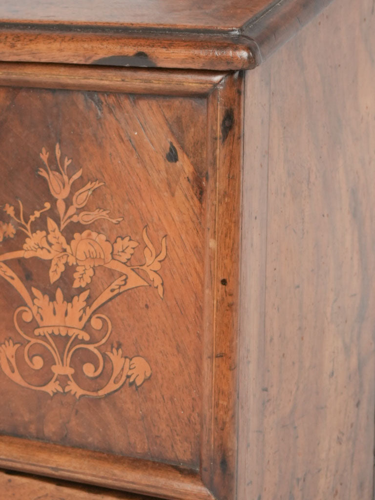 Exquisite vintage walnut salt container