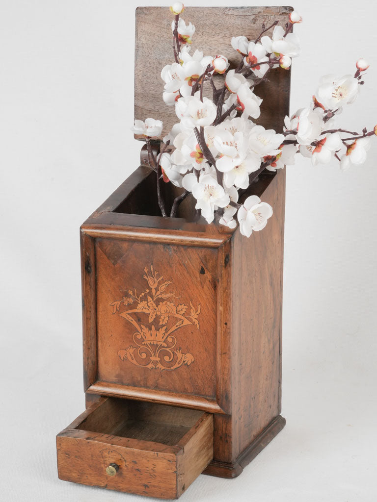 Traditional French coarse salt storage box