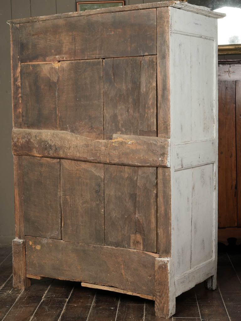 Vintage gray and white chest armoire