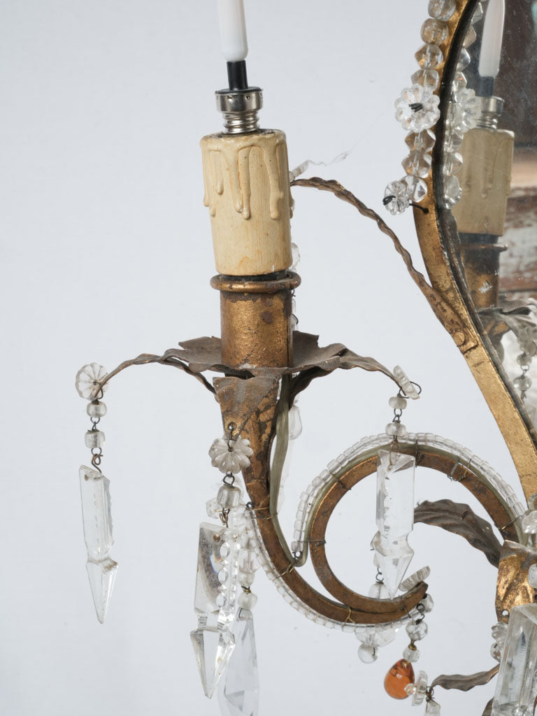 Original 19th Century Glass Sconces