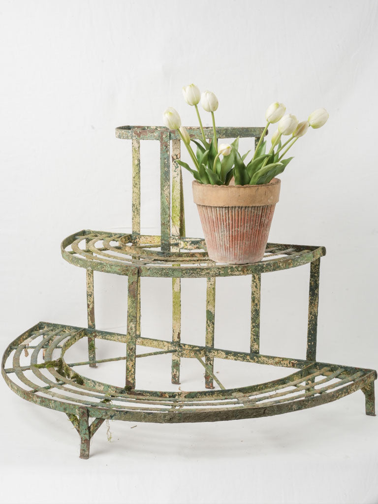 Vintage French demi-lune stand  